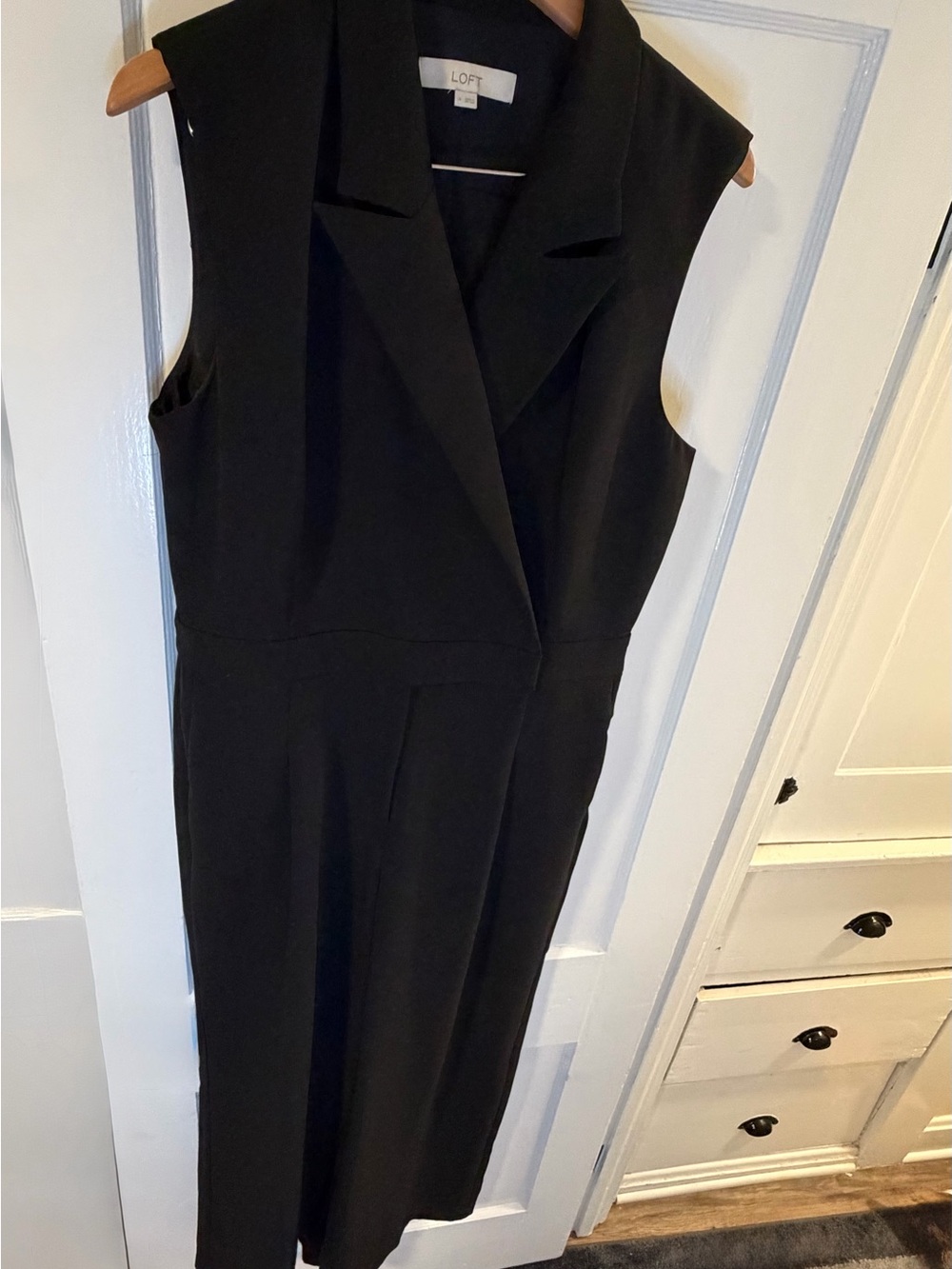 LOFT Black Sleeveless Blazer Jumpsuit - Picture 3 of 8